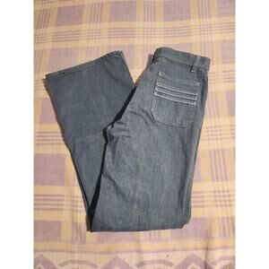 RARE vintage 70s red snap bell bottom Wide Leg flare jeans size 30 X 32 Design